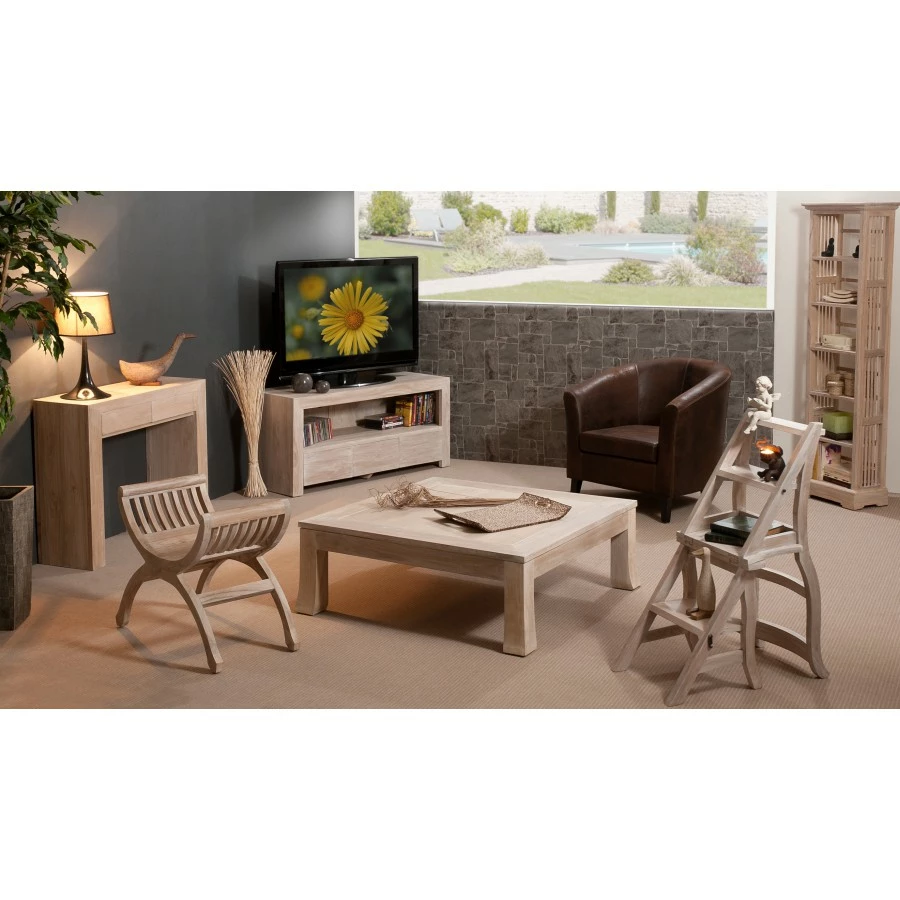 Macabane Buchhändlerstuhl Teak – Bild 3