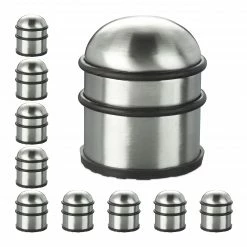 Relaxdays 10 x Türstopper Edelstahl silber