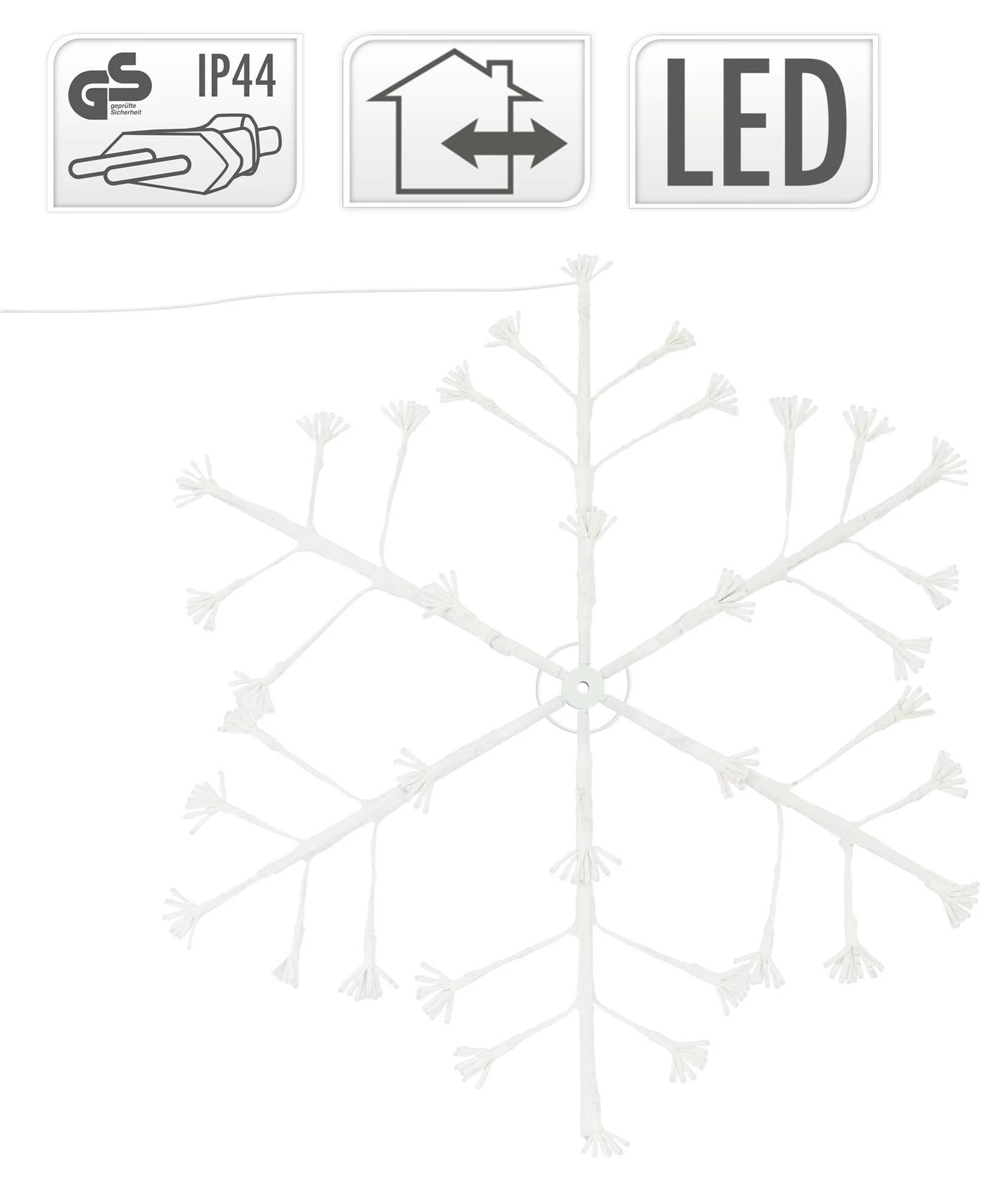 ECD Germany Weihnachtsdeko LED Schneeflocke – Bild 4