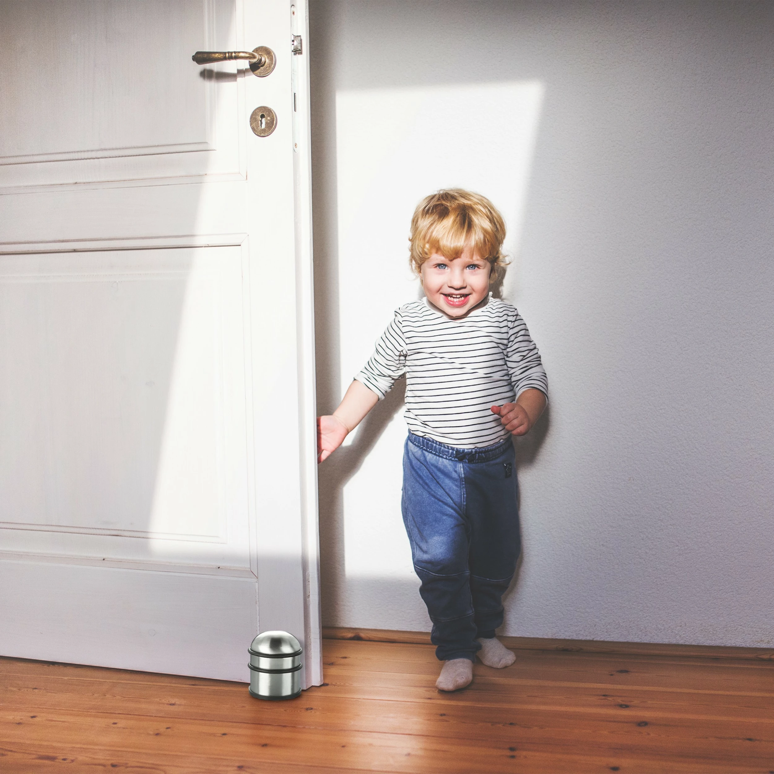 Relaxdays Türstopper Edelstahl silber – Bild 2