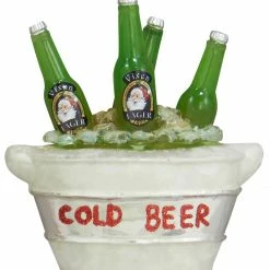 Krebs Glas Lauscha Grün/Silber 9cm Bierkühler aus Glas