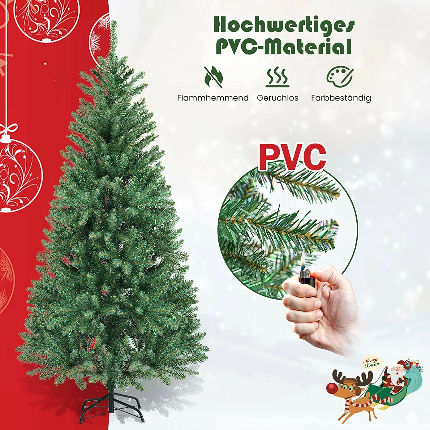 Costway 180cm künstlicher Weihnachtsbaum – Bild 6