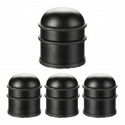 Relaxdays 4 x Türstopper Edelstahl schwarz