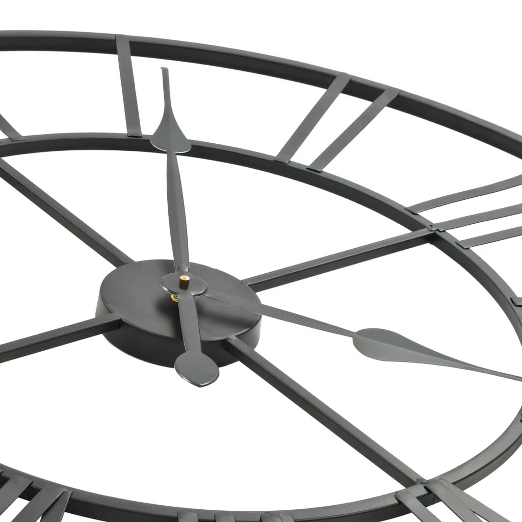 VidaXL Wanduhr Vintage mit Quarzwerk Metall - vidaXL Wanduhr Vintage mit Quarzwerk Metall 80 cm XXL – Bild 4