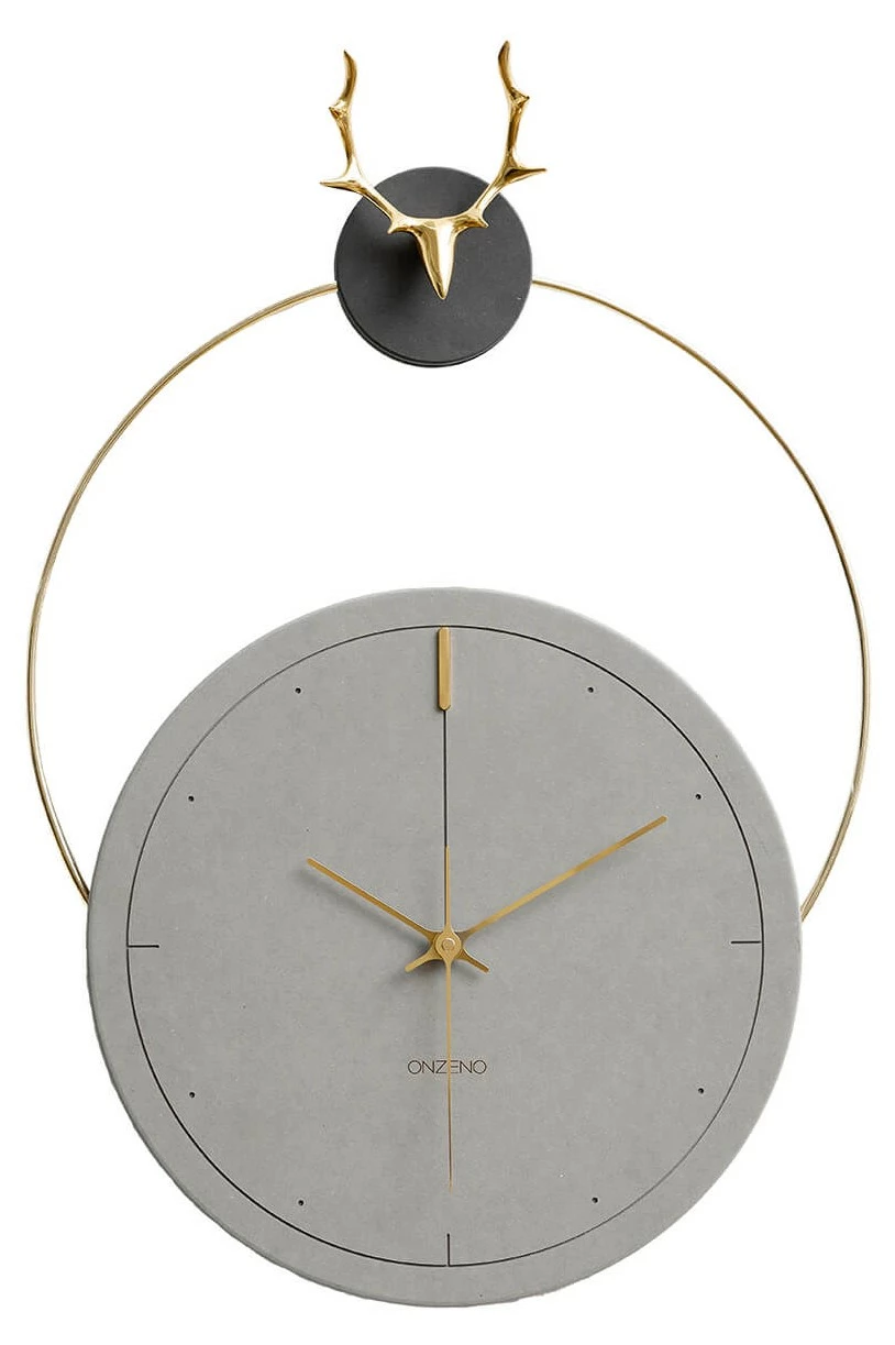 ONZENO Design Wanduhr THE GREY ANTLER.