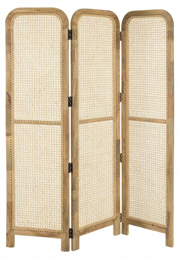 Macabane Paravent braun Mangoholz