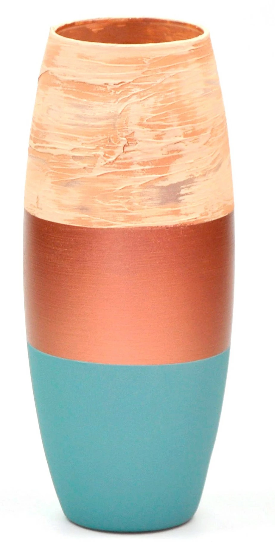 7ART Handbemalte Glasvase - Tischvase aus Glas 25 cm