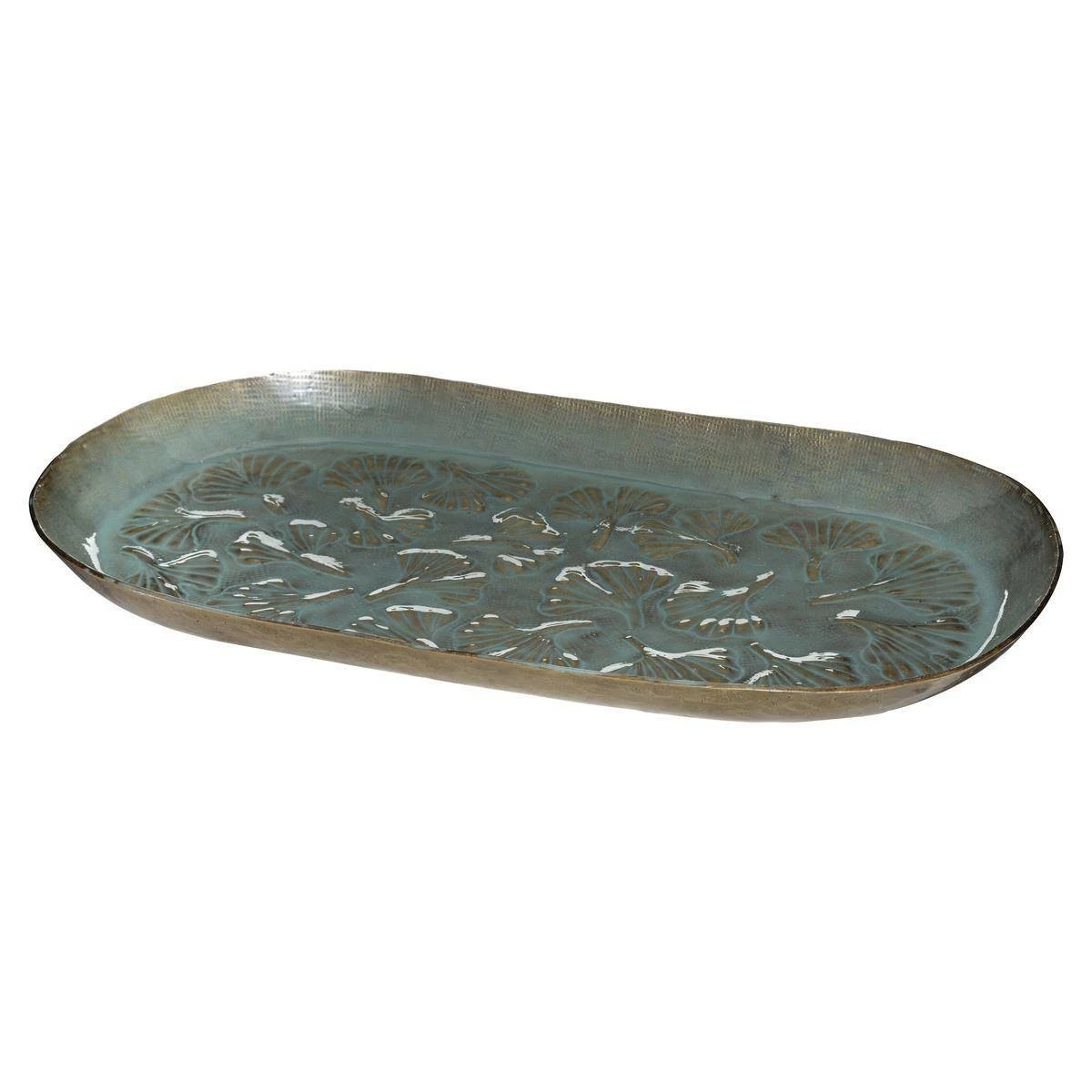 Atmosphera Créateur d'intérieur Metalltablett, 2er-Set, olivengrün – Bild 2