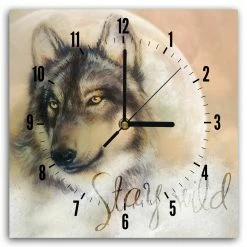 LegendArte Wanduhr - Der Wolf, der in uns ist