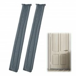 Relaxdays 2x Zugluftstopper für Türen grau - Grau - Schwarz