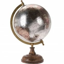 Home&Styling Collection Deko-Globus METALIC aus Mangoholz