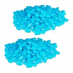 Relaxdays Leuchtsteine 400er Pack blau