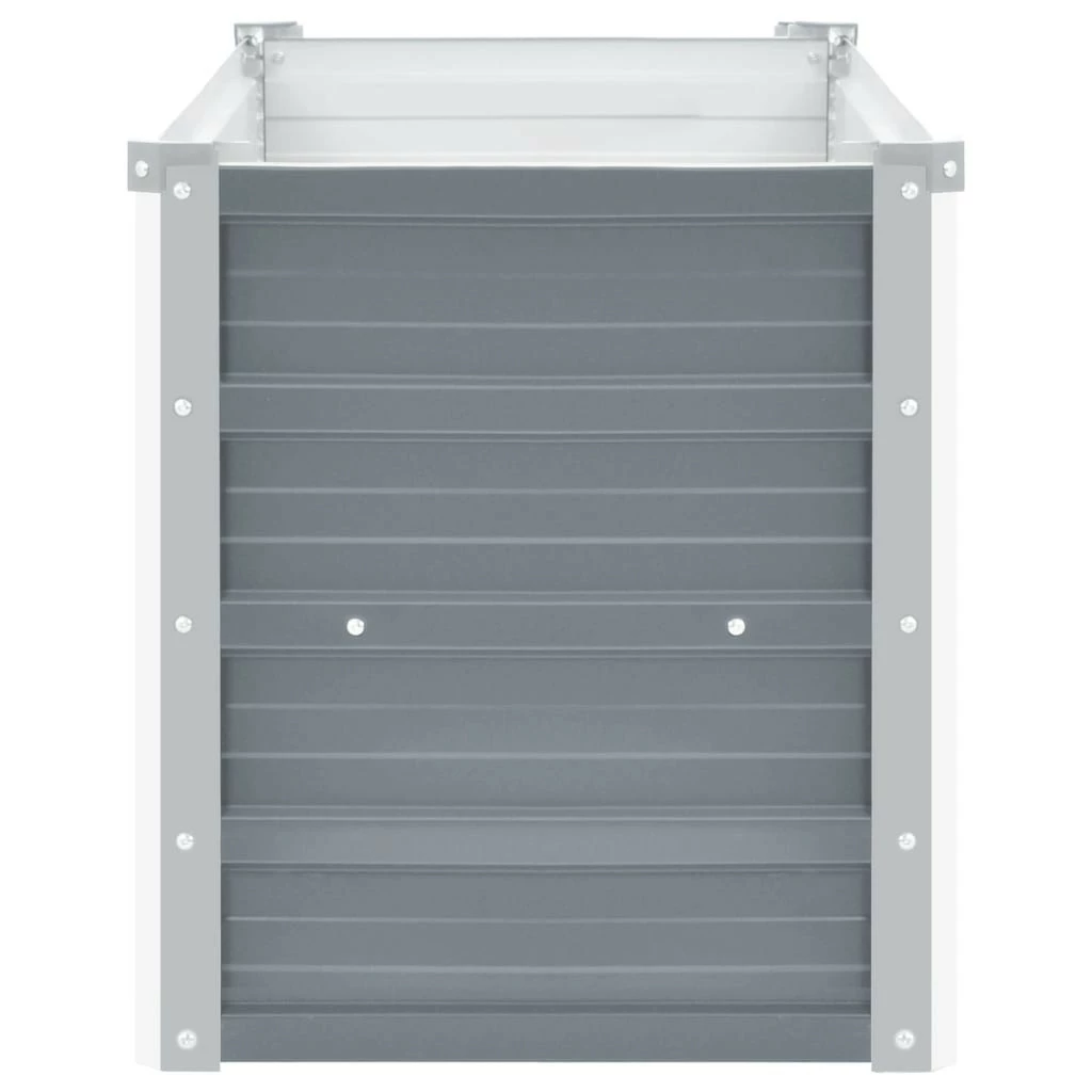 VidaXL Garten-Hochbeet Verzinkter Stahl Grau - vidaXL Garten-Hochbeet Verzinkter Stahl 100x40x45 cm Grau – Bild 4
