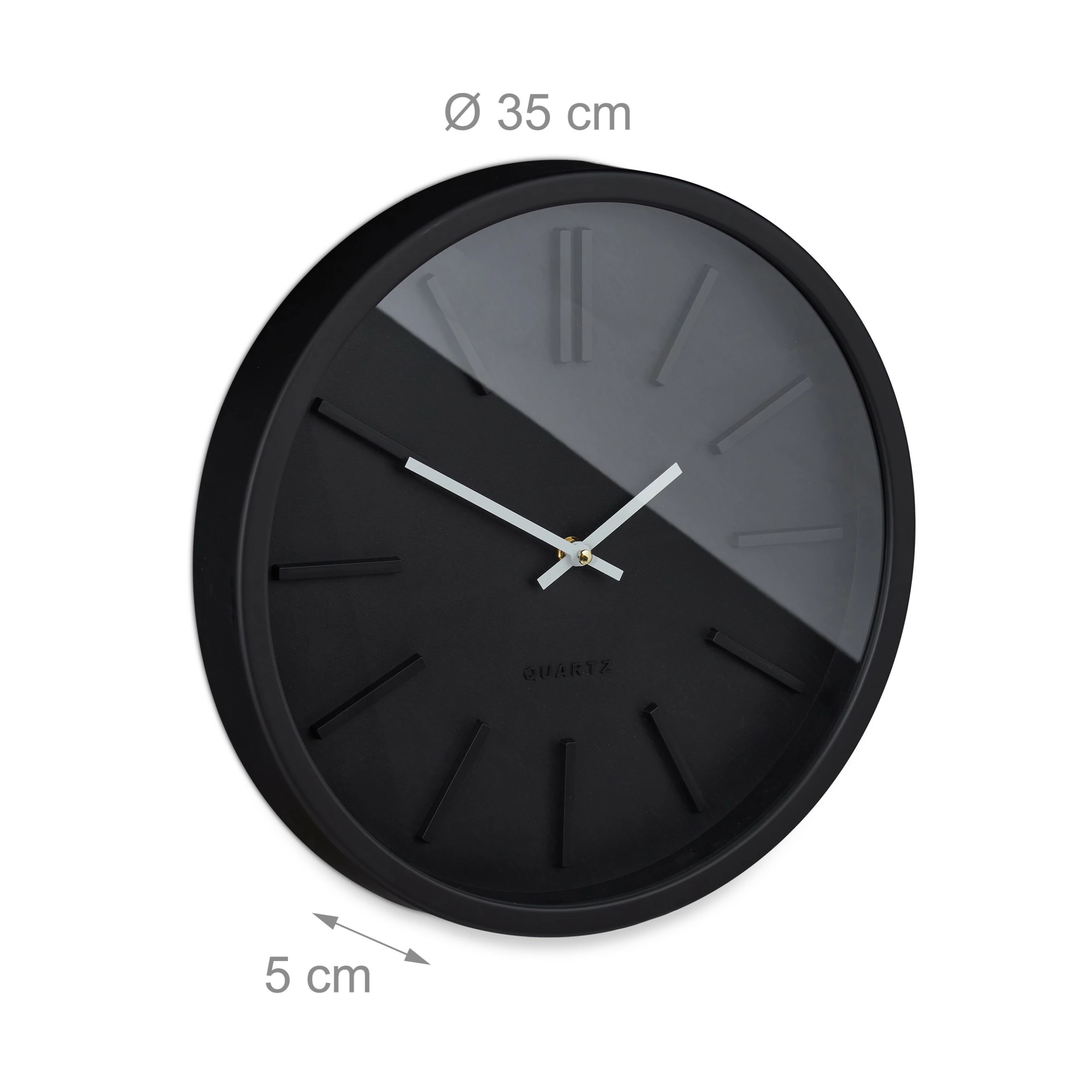 Relaxdays Wanduhr modern - Kunststoff - Glas – Bild 7