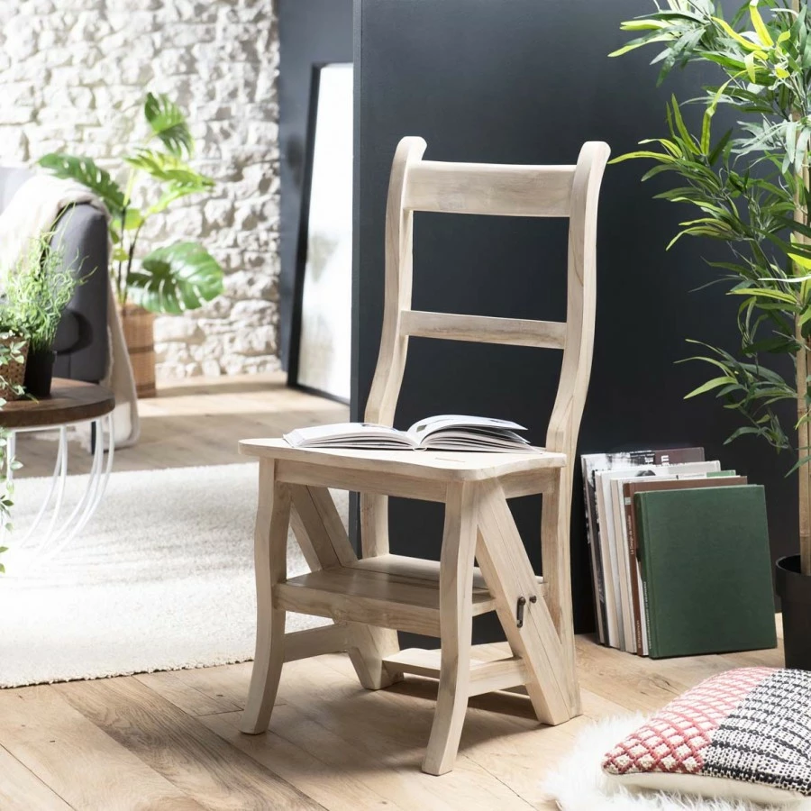 Macabane Buchhändlerstuhl Teak – Bild 5