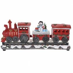 Home&Styling Collection LED Weihnachtszug Schneemann Motiv 39 cm