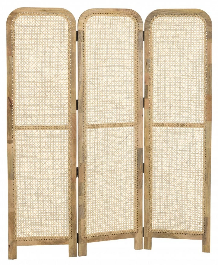 Macabane Paravent braun Mangoholz – Bild 5