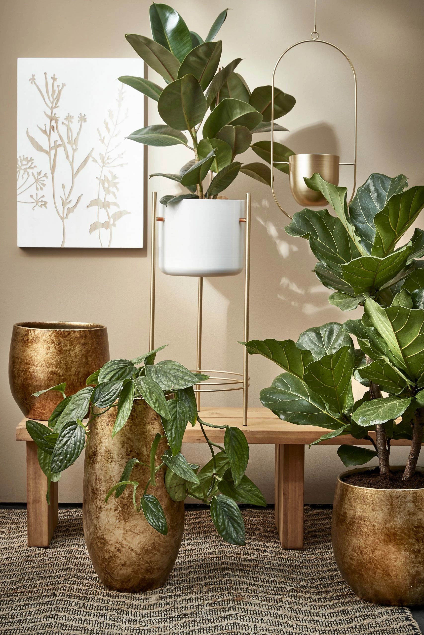 Mica Decorations Blumentopf Dexter - Gold – Bild 2