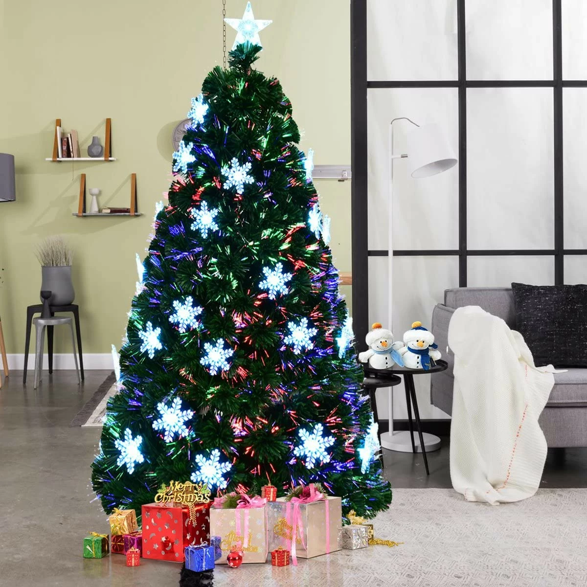 Costway 210cm LED Künstlicher Weihnachtsbaum – Bild 3
