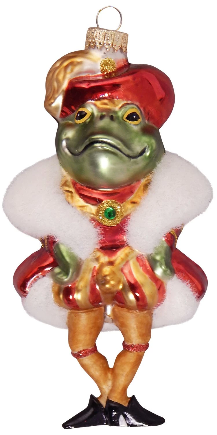 Krebs Glas Lauscha Frosch-Prinz 9cm aus Glas