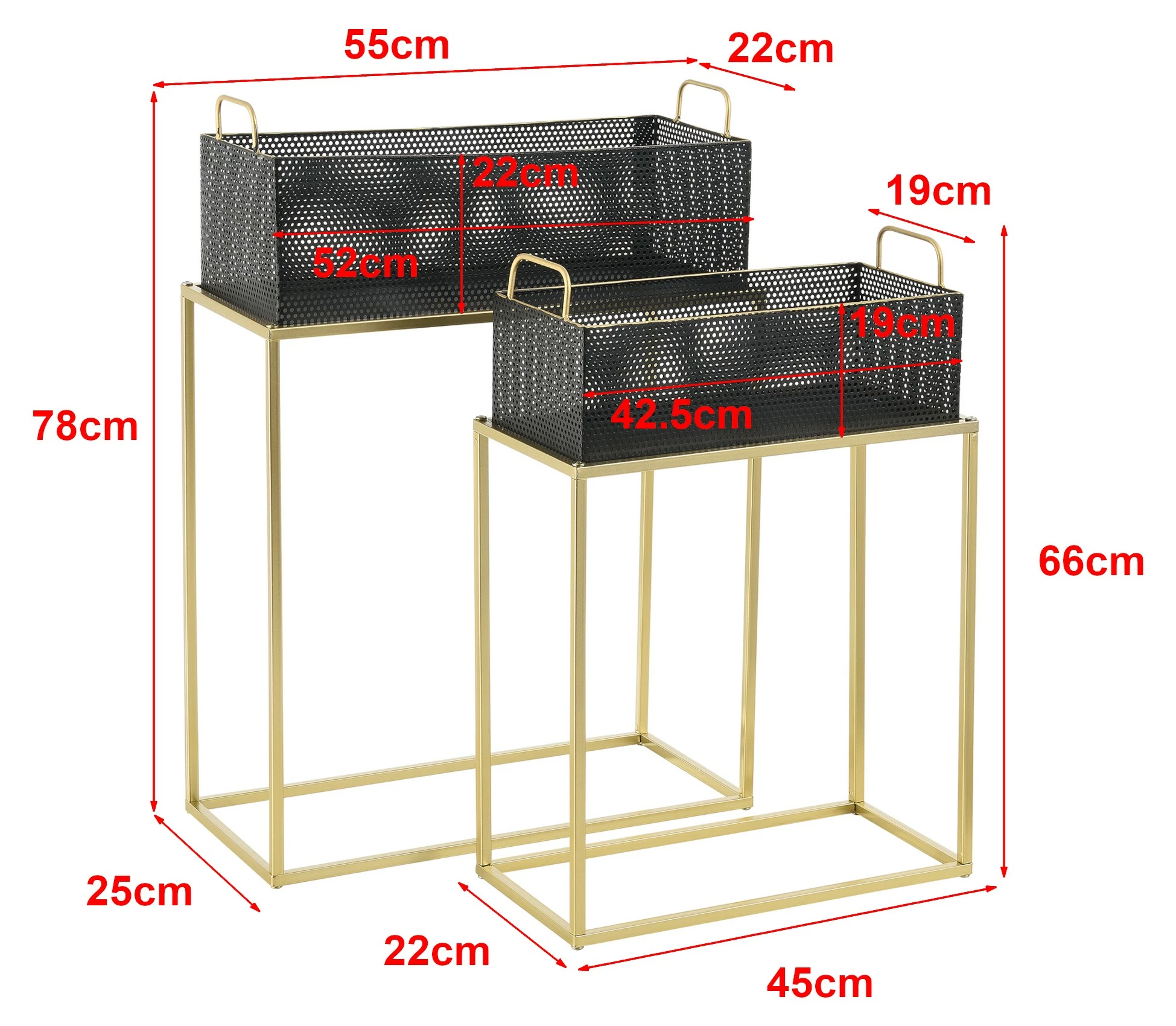 En.casa Pflanzständer Jurbise 2er Set – Bild 2