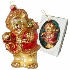 Krebs Glas Lauscha Schweizer Teddysanta 13cm