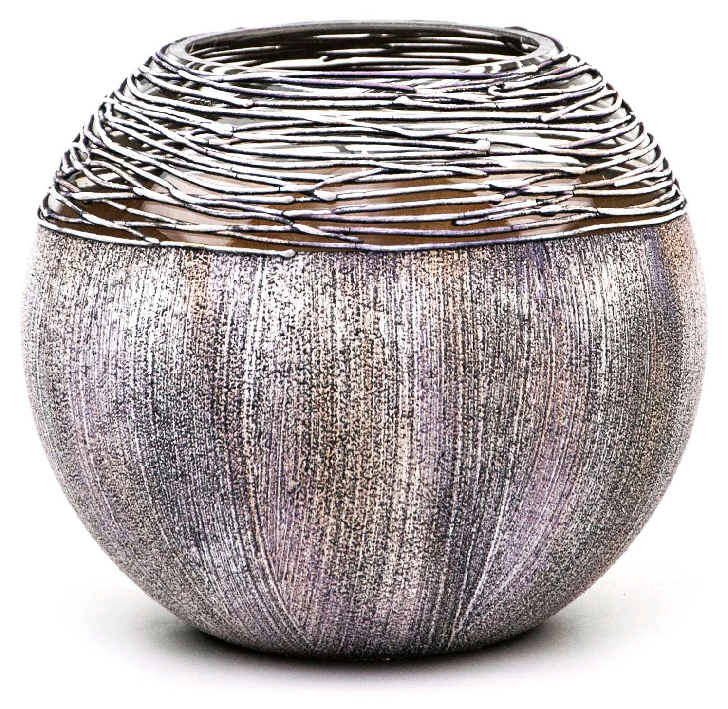 7ART Handbemalte Glasvase - Tischvase aus Glas 16 cm