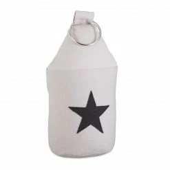 Relaxdays 1 x Türstopper Stern mit Griff grau - Grau - Schwarz