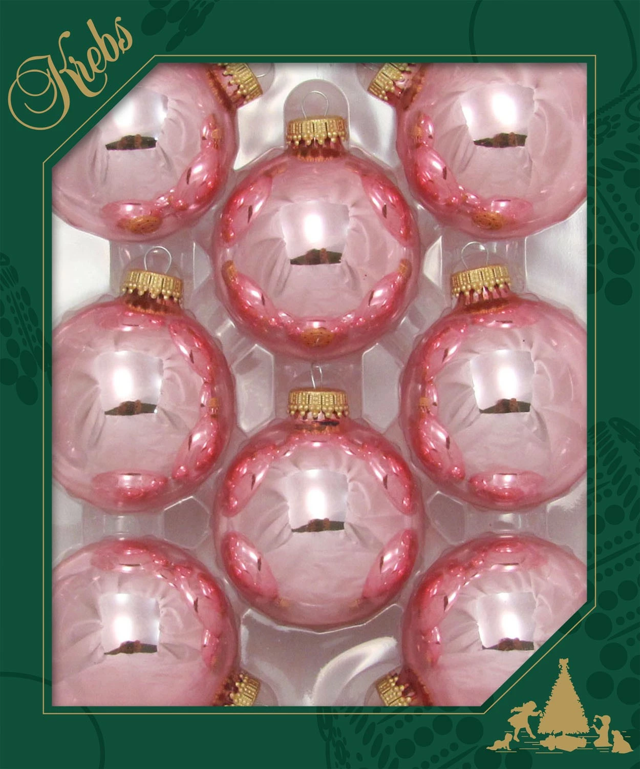 Krebs Glas Lauscha Altrosa 7cm Glaskugeln uni – Bild 2