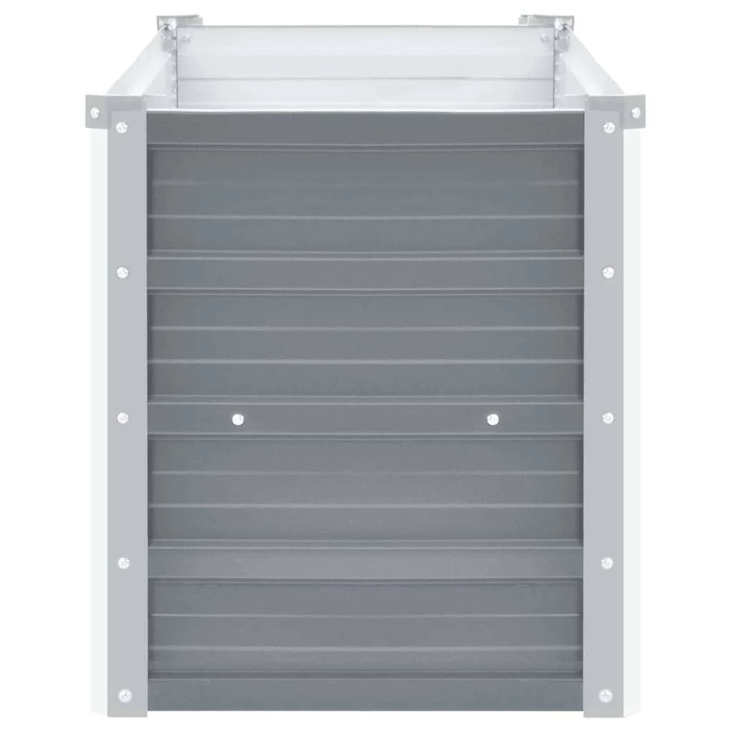 VidaXL Garten-Hochbeet Verzinkter Stahl Grau - vidaXL Garten-Hochbeet Verzinkter Stahl 160x40x45 cm Grau – Bild 4