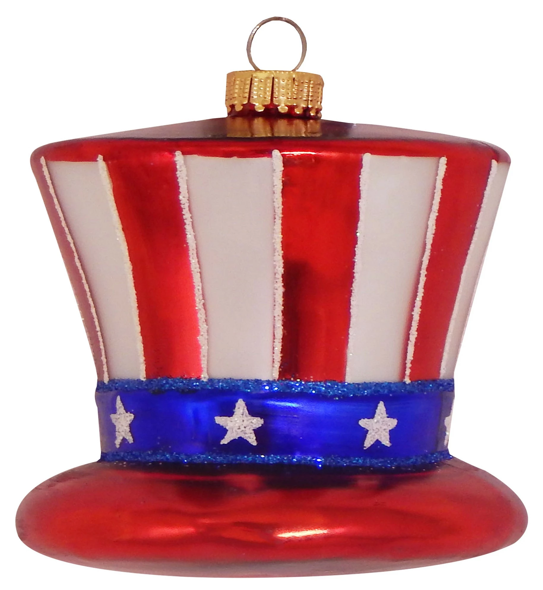 Krebs Glas Lauscha Amerikanischer Hut 7cm aus Glas