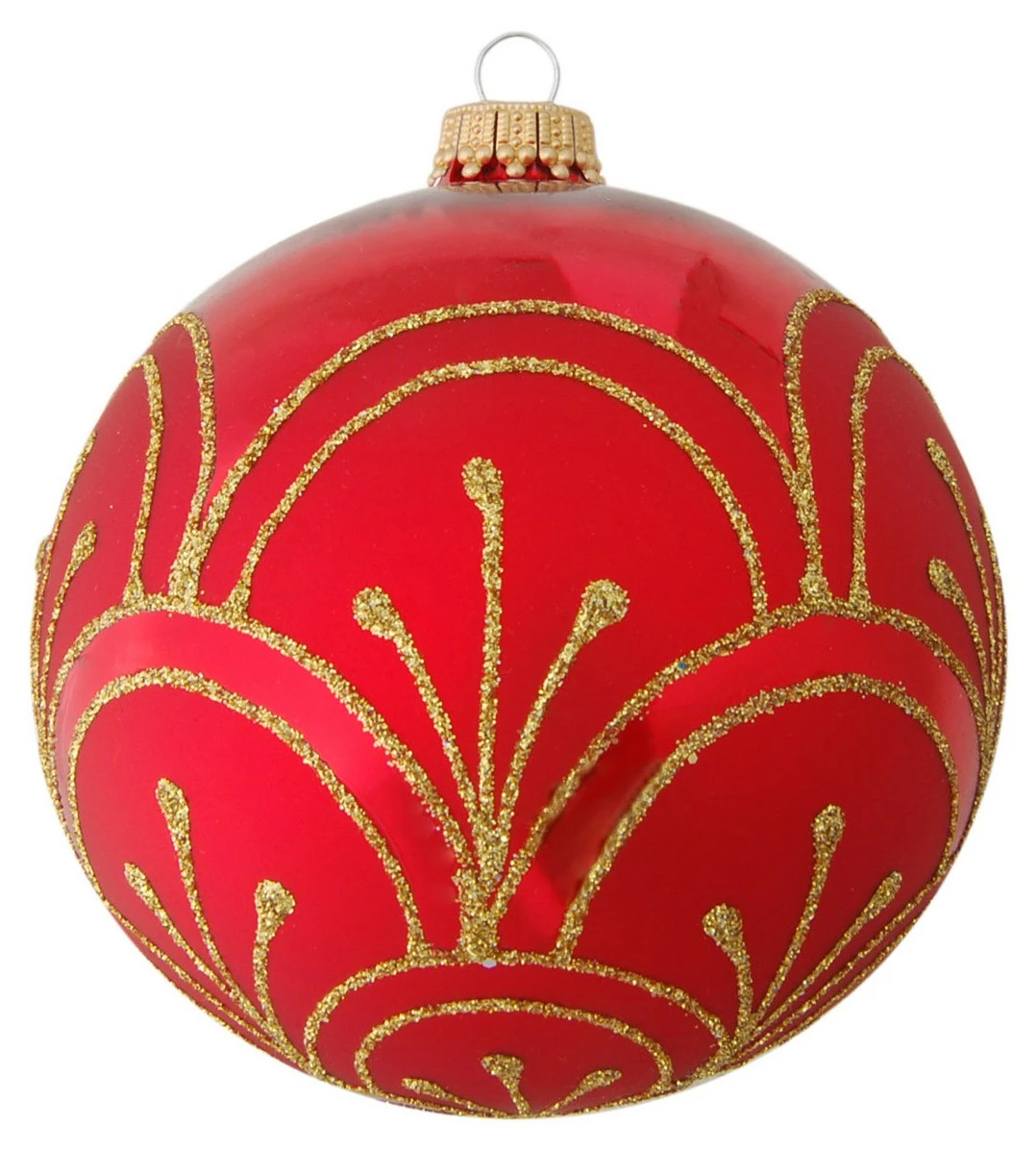 Krebs Glas Lauscha Rot 8cm Glaskugel Jugendstil