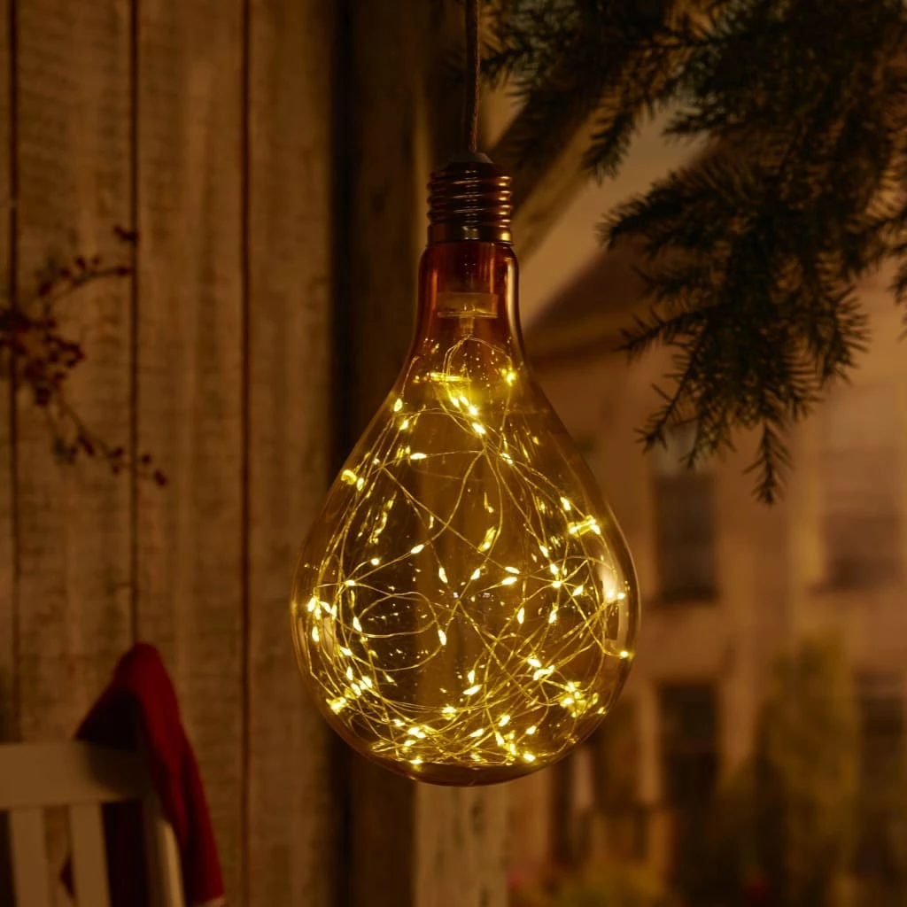 Luxform Lighting Seillampe - Luxform Lighting LED-Seillampe PS160 Birnenform Batterie Transparent – Bild 2