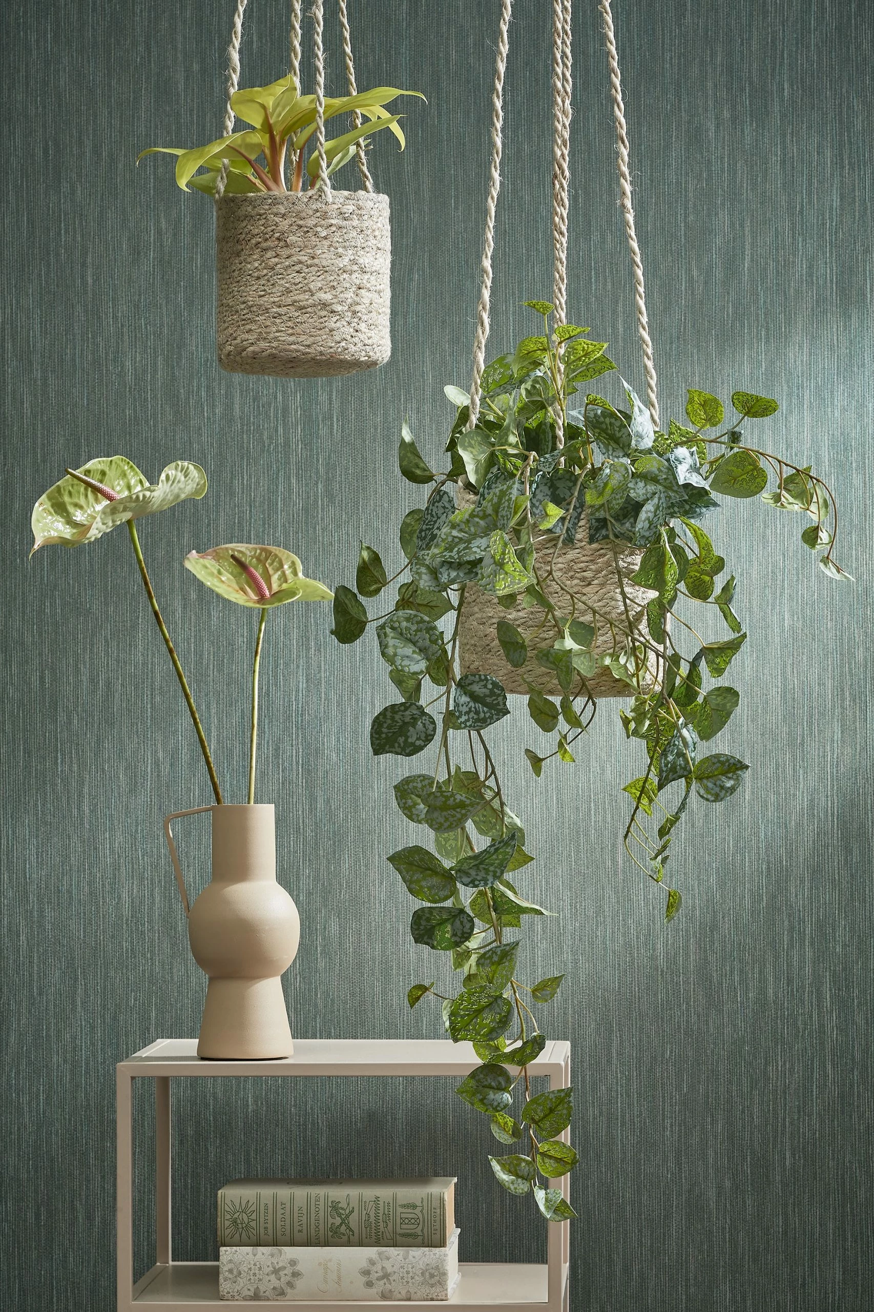 Mica Decorations Künstliche Hängepflanze Scindapsus - 25 x 86 cm – Bild 2