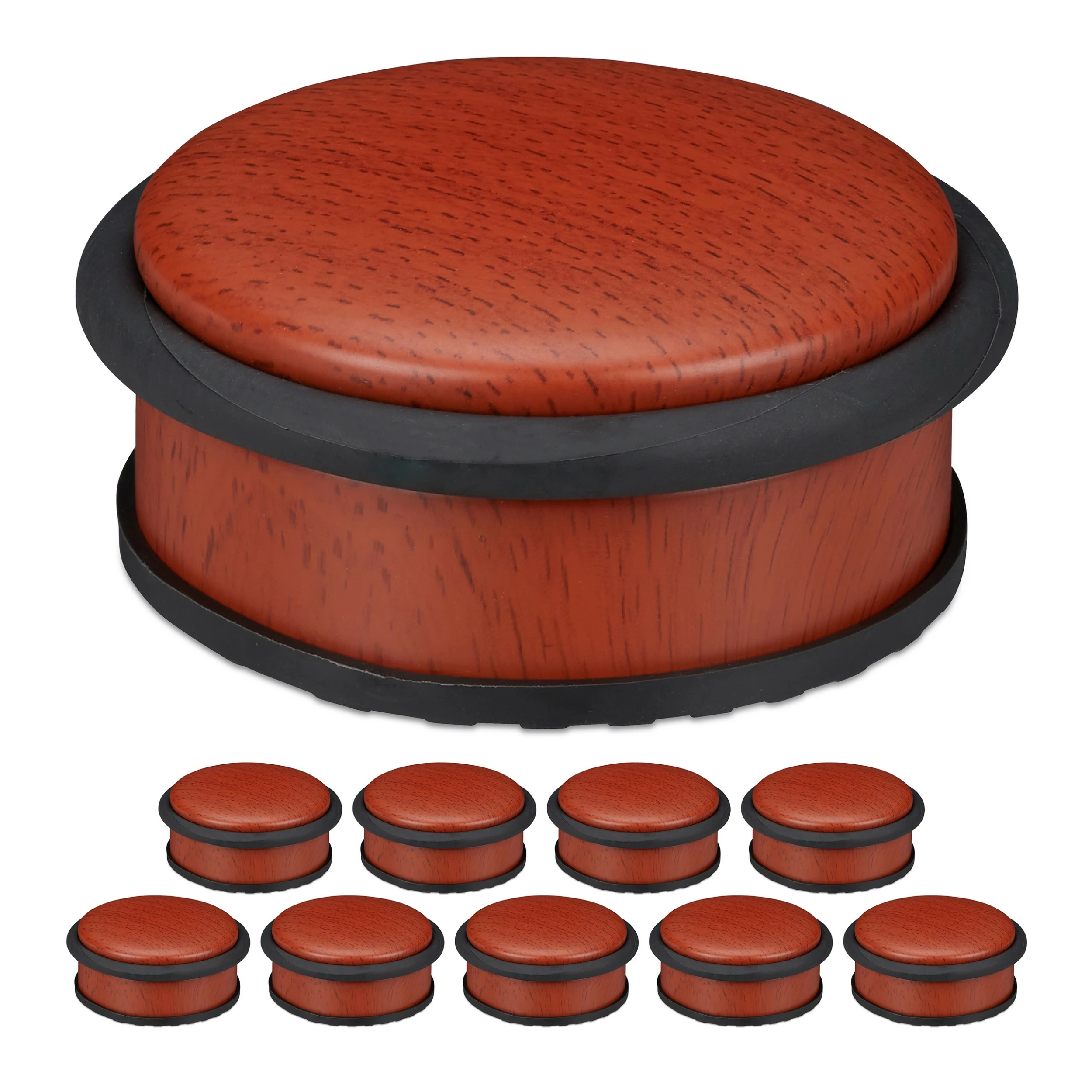 Relaxdays 10 x Türstopper Holzoptik