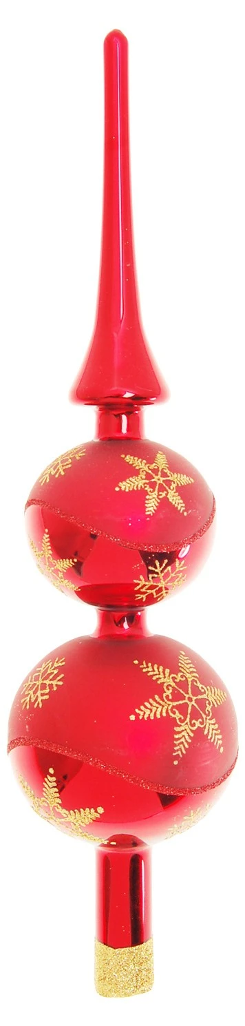 Krebs Glas Lauscha Rot 30cm Doppelspitze aus Glas