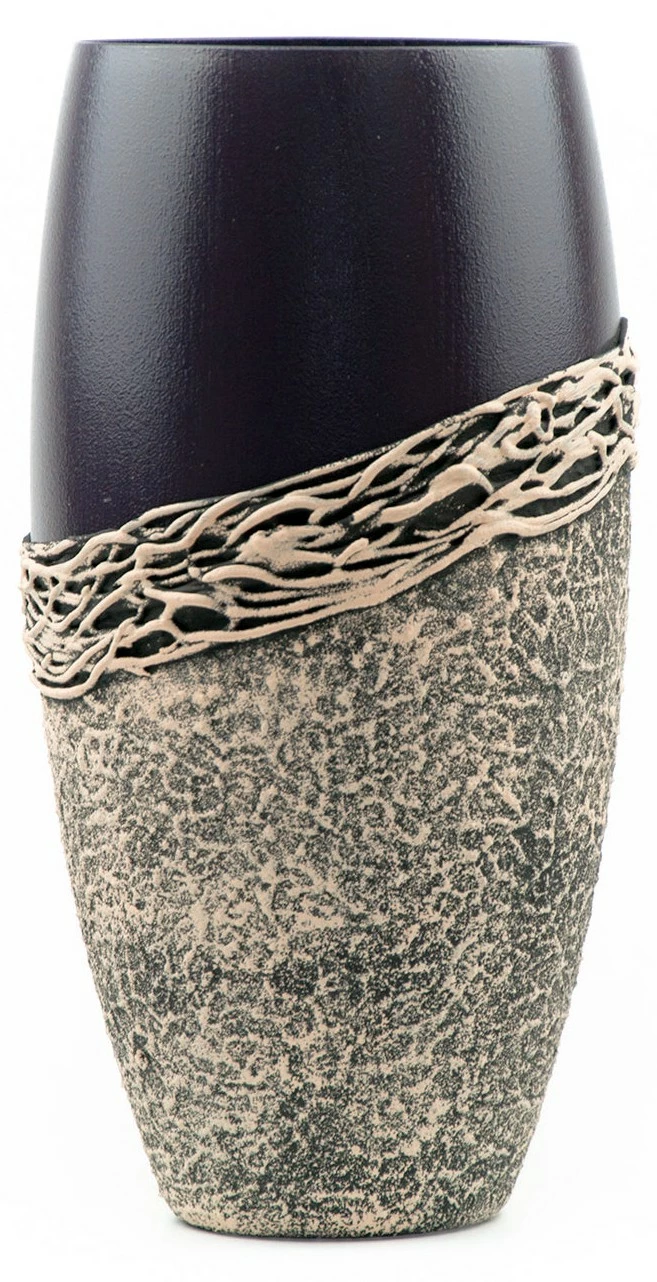 7ART Handbemalte Glasvase - Tischvase aus Glas 30 cm