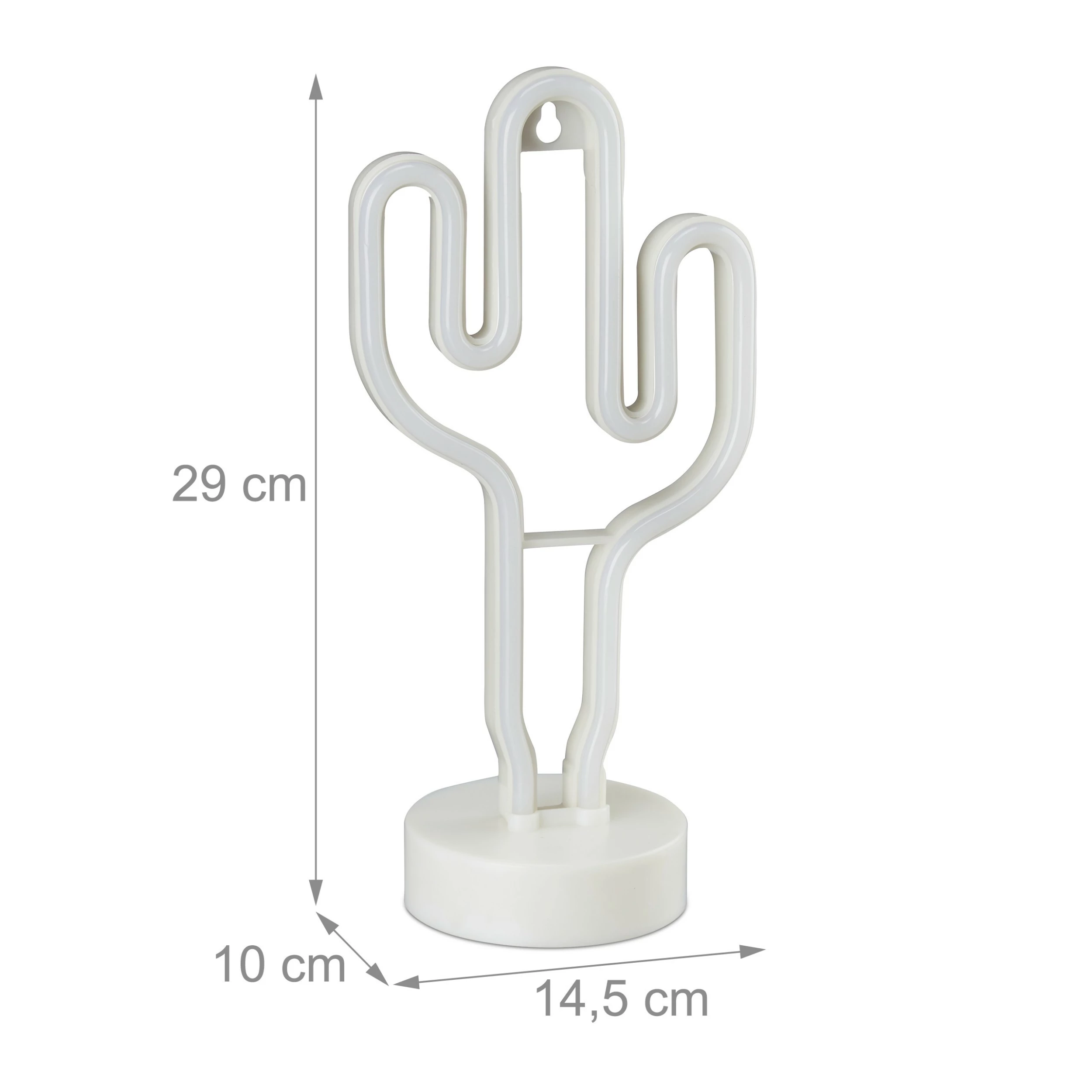 Relaxdays 5 x LED Neonlicht Kaktus - Grün - 15 x 29 cm – Bild 7