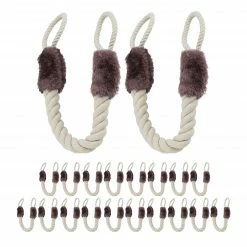 Relaxdays 20 x Türkordel Klemmschutz braun