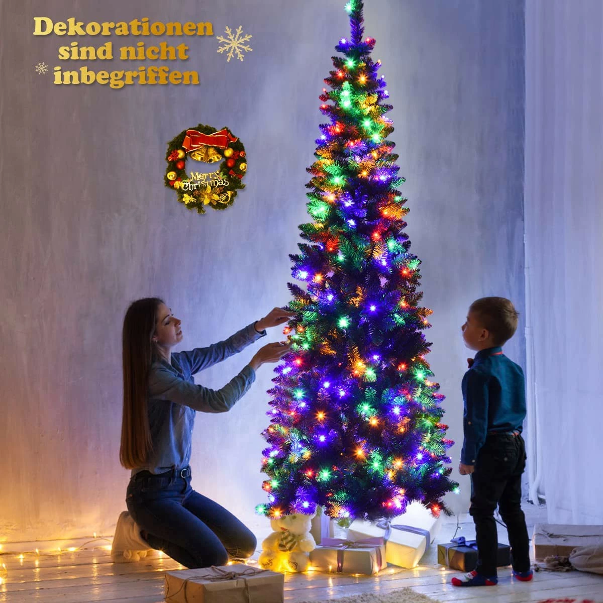 Costway 225cm LED Künstlicher Weihnachtsbaum – Bild 2