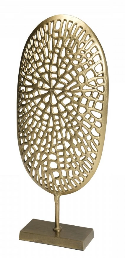 Macabane Dekoration Skulptur goldenes Aluminium