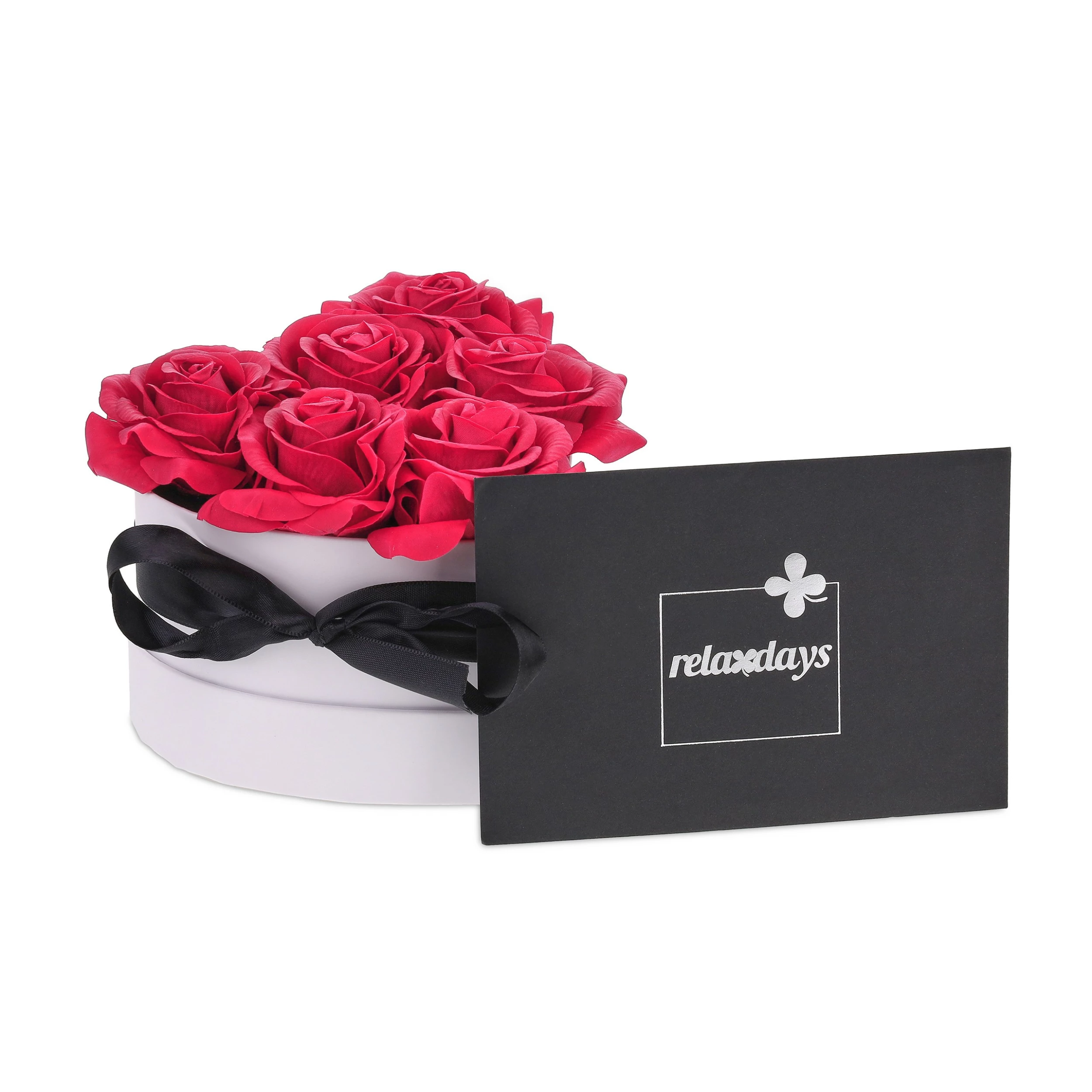 Relaxdays Weiße Rosenbox mit 6 Rosen – Bild 8
