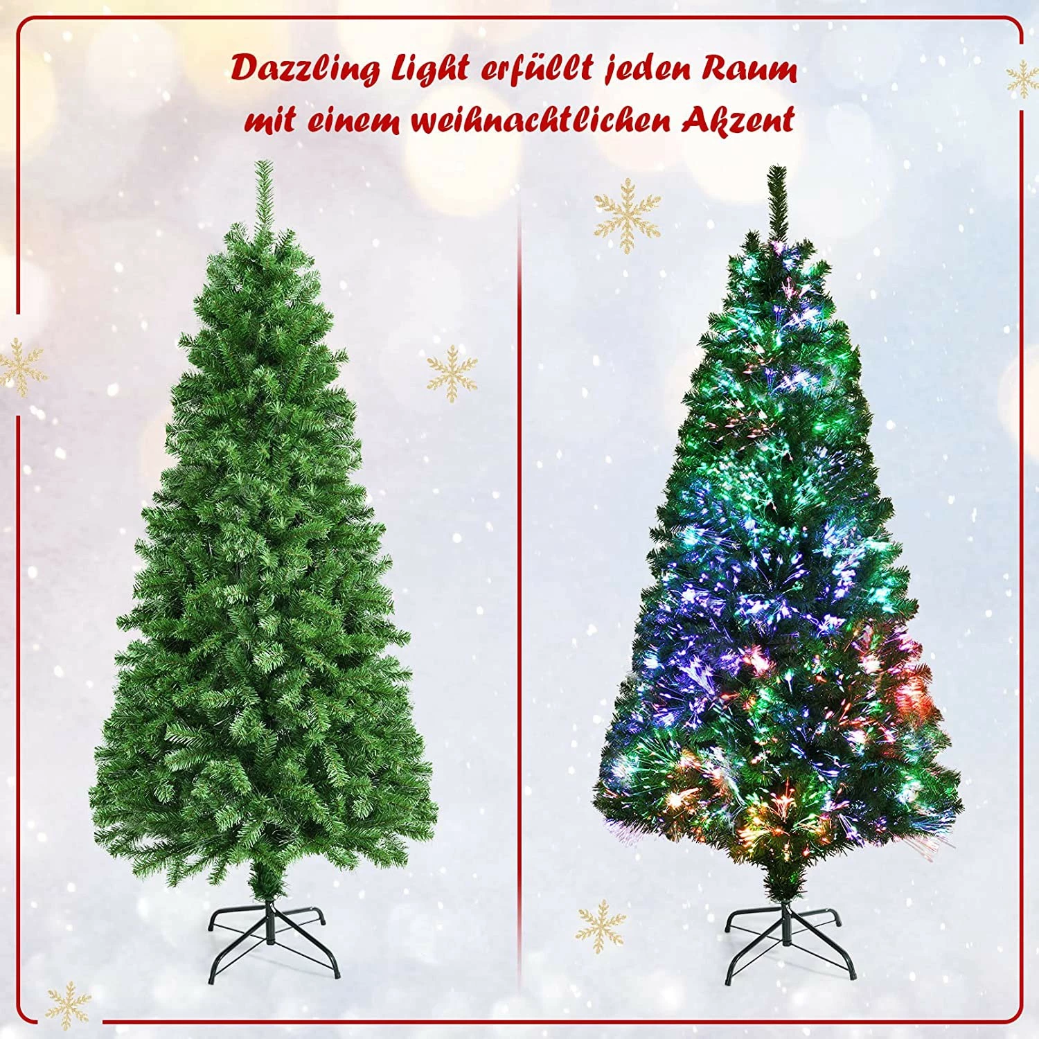 Costway 180cm Künstlicher Weihnachtsbaum – Bild 6