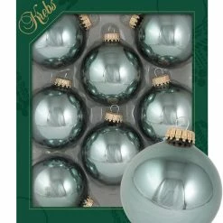 Krebs Glas Lauscha Kiwigrün glänzend 7cm Glaskugeln uni