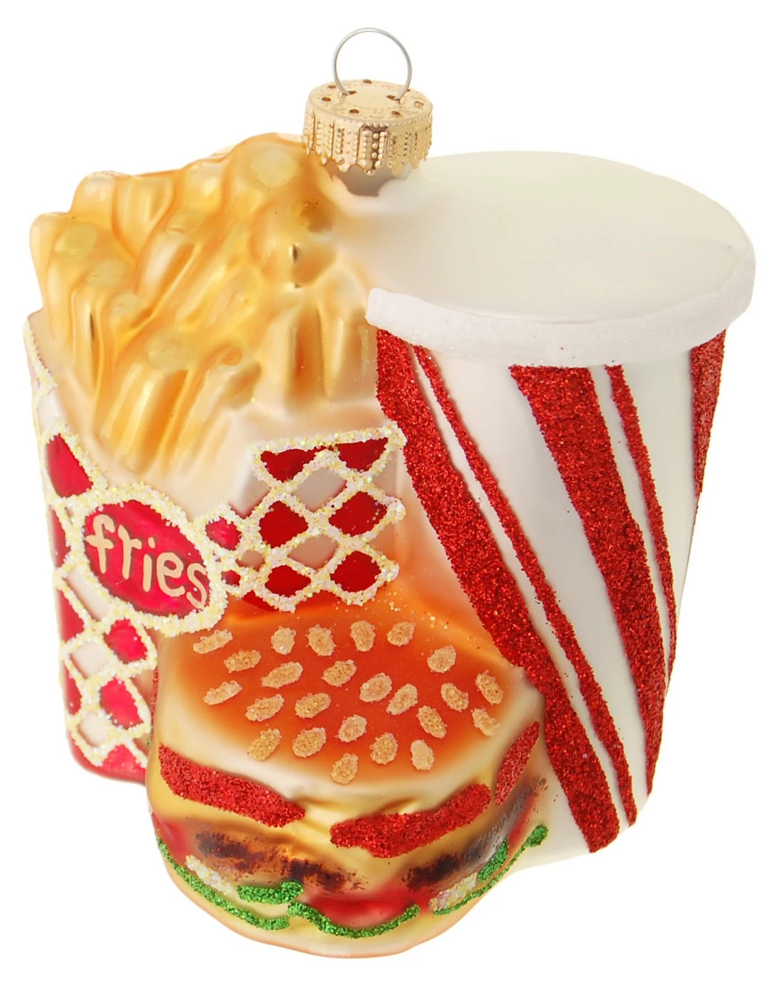 Krebs Glas Lauscha 12cm Happy meal aus Glas