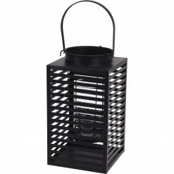 Home&Styling Collection Metalllaterne mit Henkel, schwarz