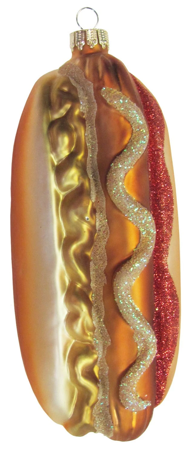 Krebs Glas Lauscha Hot Dog Glasornament 13cm