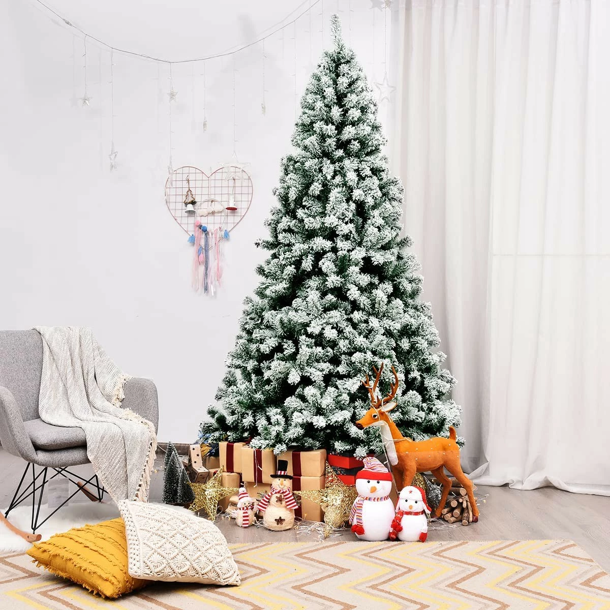 Costway 225cm LED Künstlicher Weihnachtsbaum – Bild 2