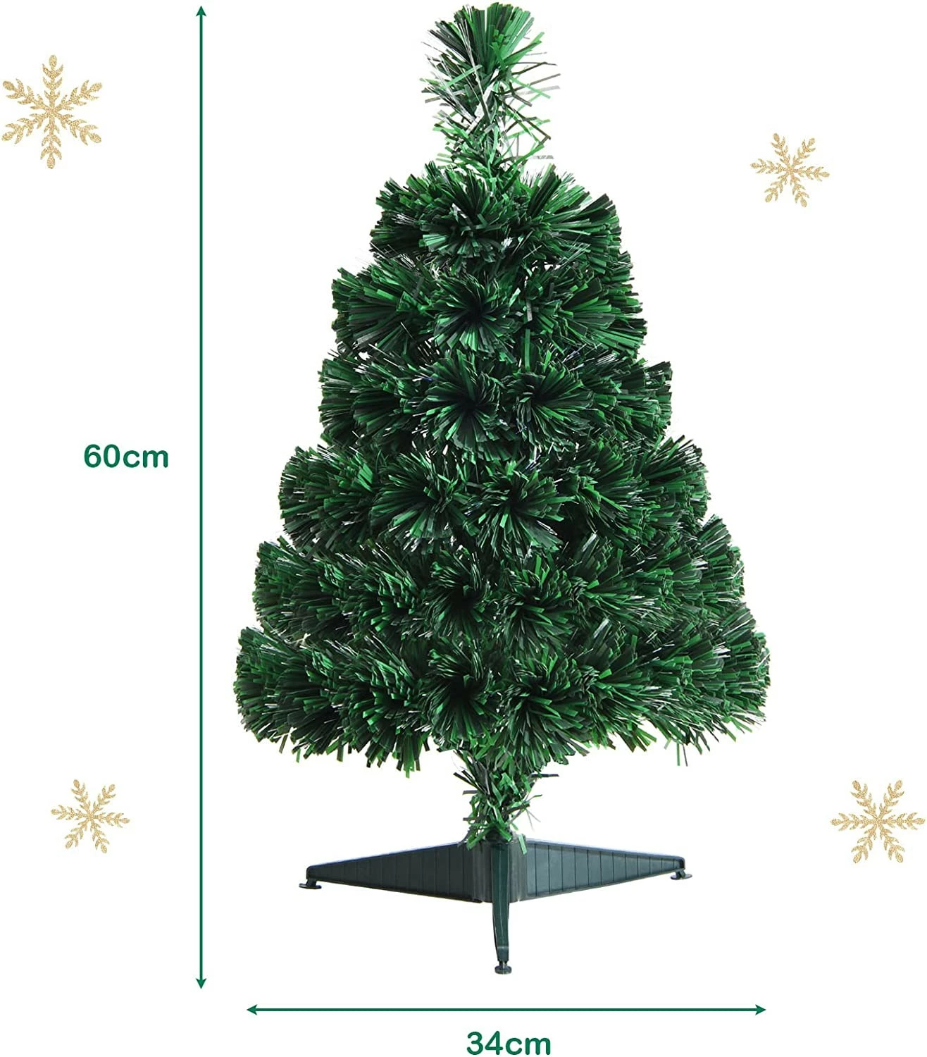 Costway 60cm LED Künstlicher Weihnachtsbaum – Bild 6