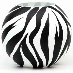 7ART Handbemalte Glasvase - Tischvase aus Glas 16 cm